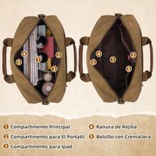 NEWHEY 男士斜挎包，15.6英寸笔记本电脑包，办公电脑包，防水帆布工作包，斜挎笔记本电脑公文包，商务旅行必备