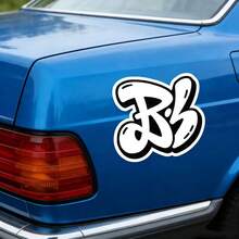 Waterproof PVC "Bb" Graffiti Style Stickers, Suitable For Skateboard, Motorcycle, Laptop, Luggage, Guitar - Decorate All Items - A - View 3