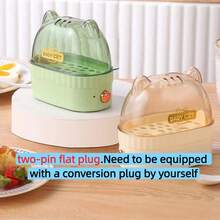 áquina de Hervir Huevos Eléctrica, Hervidor de Huevos Duros,áquina de Hervir Huevos Segura con Temporizador, Vaporizador de Huevos Multifuncional - Blanco - Ver 4