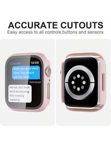 5片装PC+钢化玻璃一体式保护壳，防摔时尚休闲保护套，适用于 40/41/42/44/45/46/49mm，适用于 Ultra/SE/11/10/9/8/7/6/5/4系列，智能手表配件 - 5個顏色 - 查看 6