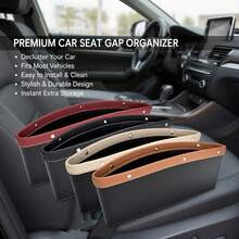 Multi-Functional Car Seat Gap Storage Box, Made Of Durable Quality Materials, Easy To Install In The Seat Crevice To Save Space. Features Multiple Compartments And Pockets To Conveniently Store Sewing Tools, Phones, Wallets, Keys, And Other Items. Also Includes A Detachable Sewing Tool Kit To Handle Unexpected Situations Like Repairing Damaged Clothing Or Seats. - A - View 11