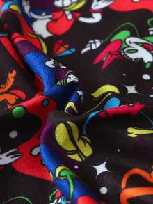 1pc Disney Cartoon Print Underwear-Soft-Comfortable, Letter Elastic Waistband, Casual Men's Underwear - Multicolor - View 3