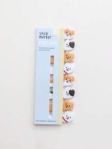 10套/包，106张/包，复古可爱卡通动物宠物便签，适用于学生信息记录和办公标记，1款返校季必备 - 彩色 - 查看 12