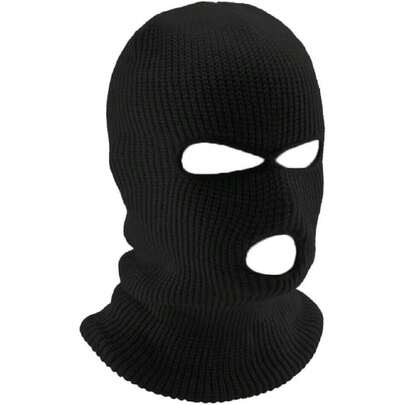 3-Hole Warm Full Face Mask Cover Ski Mask Winter Balaclava Cap Knitted For Outdoor Sports,40275028