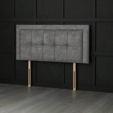 3ft Single Coniston Velvet Venice Headboard 20inch - Cream - View 5