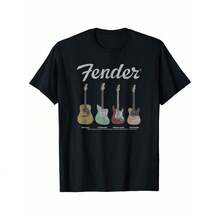 Fenders Vintage Guitar Lineup T-Shirt - Black - View 1