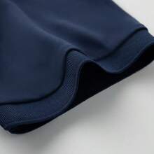 Men's Short Sleeve Sports Sweatshirt, Comfortable And Breathable, Suitable For Sports, Running And Fitness Summer - Navy Blue - View 4