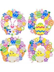 100 miếng dán xốp hình trứng Phục Sinh - Hình dán trứng, thỏ con, gà con nhiều màu sắc, thích hợp để trang trí tiệc săn trứng Phục Sinh, làm đồ thủ công mùa xuân, quà tặng tiệc tùng và trang trí bảng thông báo. - Nhiều màu - Xem 3