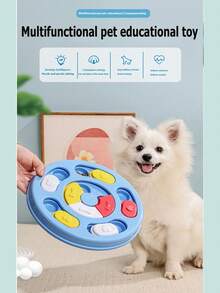 1pc Dog Puzzle Feeder, Interactive Slow Feeder Bowl, Anti-Slip Slow Feeding Dish, Pet Food Game - Multicolor - View 2