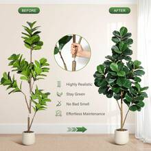 Artificial Tree - 6ft-con Maceta Blanca - View 5