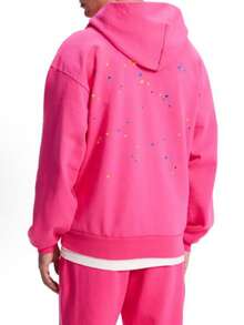 SP5DER Hoodie Cobweb Pattern Spider Worldwide Tracksuit Unisex Sweatshirt Men Women Graphic Outwear, Tracksuit Pullover Sweatshirt For Women Men Matching Hoodies For Couples - Áo hoodie màu đỏ hồng - Xem 3