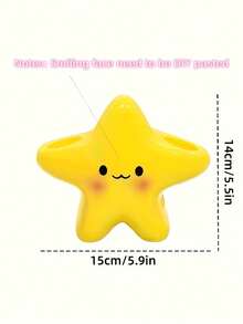 Cute Plastic Toothbrush Holder | Durable Freestanding Bathroom Storage Rack, Space-Saving Design To Hold Toothbrush And Toothpaste, Adorned With Cute Face Pattern. - Multicolor - View 4