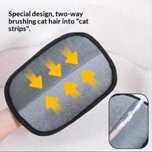 Pet Deshedding Glove, Cat Hair Remover, Fur Cleaning Brush, Lint Remover, Double-Sided Pet Grooming Brush - Multicolor - View 6