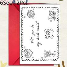 Bridesmaid Proposal Card, Will You Be My Bridesmaid, Bridesmaid Invitation Card, Card For Good Friends, Simple And Elegant Style - Single Piece - View 10