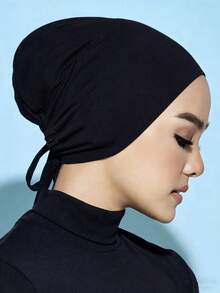 1 Peça Lenço Elástico de Cor Sólida Moda Feminina, Adequado para Uso Diário - Multicolorido - Visão 4