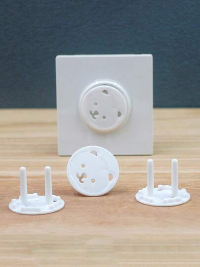 20 st tjocka runda eluttagsskydd, runda eluttagsskydd med nallebjörn, skydd mot elektriska stötar för grenuttag