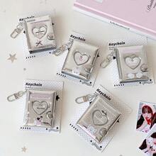 2英寸极简银色卡通星星和心形镂空相册，明星粉丝偶像小卡片和贴纸收藏册 - 彩色 - 查看 6