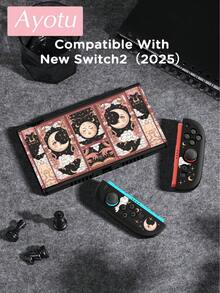 Ayotu 1pc Tarot Theme Compatible With Switch2/Switch NS/Switch OLED/Switch LITE Gaming Console Protective Case, New Generation, Stars & Sun & Moon Pattern, TPU Soft Shell, Universal Gamepad Protective Cover, Switch Controller Protective Case, Switch Gaming Accessories, Anti-Drop, Anti-Slip, Scratch-Resistant, Stylish