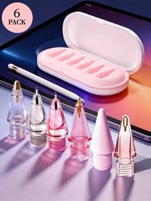 Puntas de repuesto para Apple Pencil Pro, mejoradas para Apple Pencil de 2da/1ra generación, lápiz digital USB-C y Crayon, control preciso, puntas duraderas, incluye estuche para puntas - Multicolor - Ver 11