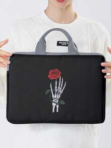 Valentine's Day Funny Pattern Printed Laptop Sleeve, Laptop Fabric Cover Accessories, Soft Laptop Sleeve, Soft Laptop Cover, Laptop Cover, Tablet Cover, Pouch, Laptop Zipper, Computer Cover, School & Business Office - Multicolor - View 4