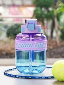 1个34盎司/1100毫升新款渐变色吸管杯，手榴弹造型水瓶，带提手，经久耐用，便于携带，适合户外运动、跑步、健身、游泳、露营，也适合各种节日场合，可作为礼物赠送。 - 彩色 - 查看 15