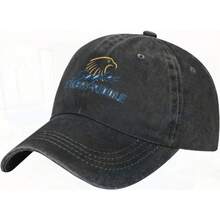 Embry-Riddle Baseball Cap Adjustable Classic Vintage Low Profile Washed Cotton Dad Hat For Men - Black - View 1