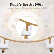 2M Round Hoop Balloon Arch Backdrop Flower Gold Display Stand Frame Wedding Hot - Gold - View 11