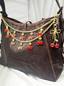 三合一樱桃包链 - 时尚包链 - 金属合金包包配件 - 挂链 - 旅行理想之选 - 包包吊坠 - 包包连接链 - 包包挂链 - 护身符吊坠 - 装饰配件 - 适用于各种包包 - 特殊场合的理想礼物 - 彩色 - 查看 11