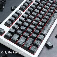 Bokawz 碳纤维纹理键帽，锻造碳纤维质感，侧刻字符，不透明字符，PBT材质，兼容6.25U空格键，键位：61 63 64 68 75 81 84 87 98 99 100 104 108