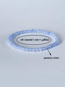 1pc 4mm Mini Energy Stone Charm Bracelet, Natural Stone Layered Bracelet, Agate Beads Yoga Healing Bracelet Jewelry For Women Men Best Friend Gift, Festival Gifts - Multicolor - View 47