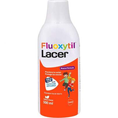 Enjuague Bucal Diario Sabor Fresa 500 ml Nueva Formula Frescura Suave Higiene Oral Cuidado Completo Set Completo Accesorio Mantenimiento Regalo Original Practico Facil Usar Confort
