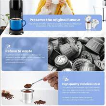 Lot de deux filtres à café réutilisables, adaptés aux machines à café et aux machines à café à capsules, type universel, compatibles avec les machines à expresso, les machines à expresso commerciales et les tasses à café réutilisables.Filtres durables, haute résistance et multi-usages. - K Cup - Lot de 2 - Voir 6