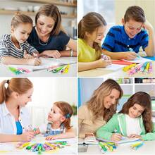 30支儿童卡通多色笔，4合1可爱儿童笔 - 60支圆珠笔，趣味礼品套装，生日和儿童派对的理想之选 - 令人愉悦的多色笔礼品 - 彩色 - 查看 5