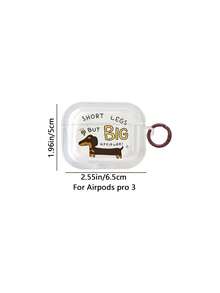 1 hộp đựng tai nghe Bluetooth không dây tương thích với Apple 1/2/3/4/Pro/Pro2/Pro3, họa tiết chó Dachshund sống động. - Nhiều màu - Xem 7
