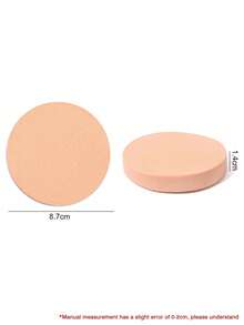 10pcs/5pcs/1pc Large Round Powder Puff, Sponge Powder Puff, Dry And Wet Dual-Purpose, Beauty Tool - Apricot - View 8