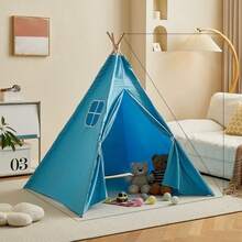 1pc Portable Children's Teepee Tent, Kids Play House, Baby Room Decor, Children's Canvas Teepee Tent, Cone Tent, Kids Mini Beach Tent - Multicolor - View 32