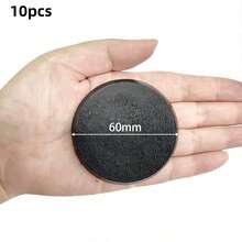 10pcs Diameter 5/6/7cm Round Plastic Base For Figurine Model Base - Black - View 11