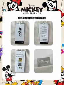 1pc Disney Officially Licensed Mickey Mouse Printed Cartoon Candy Bag, Children's Handbag, Girl's Cute Cartoon Tote Bag, Casual Canvas Shoulder Bag, Convenient For Daily Use And Shopping - Suitable For Children/Boys/Girls, Perfect For Daily/Shopping - White - View 2
