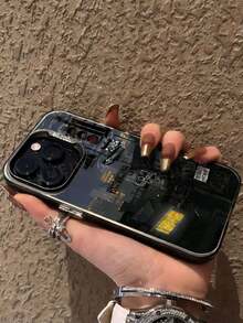 1pc Fashionable City Night Scenery Print Shockproof Phone Case, Suitable For IPhone11/12/13/14/15/16/16PRO/16PROMAX - Multicolor - View 2