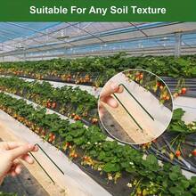 一套（25个地钉+25个垫圈+1个挂钩）绿色草坪立柱，U型花园立柱带垫圈，6英寸镀锌重型钢地板立柱，用于固定草坪的景观帐篷立柱，用于修复复杂草坪障碍物的除草布和织物，耐用金属庭院地钉 - 黑色墊片 - 查看 10