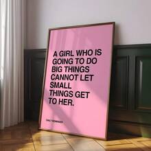 Tranh áp phích trích dẫn truyền cảm hứng, trang trí năng lượng tích cực tạo động lực cho phòng ngủ bé gái, tranh treo tường (có thể mua kèm khung) - Nhiều màu - Xem 1