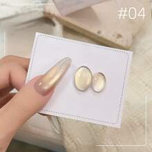 MIANEL 10ml 冬季幸运白玻璃珠猫眼凝胶指甲油，月光灯泡水晶宽猫眼指甲油，冬季美甲用品，超白指甲油，适合婚礼女孩 - 彩色 - 查看 19