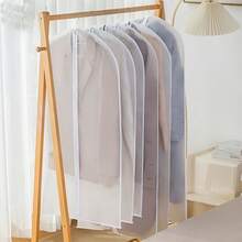 1/5pcs Transparent Dust Cover Garment Bags, Plastic Hanging Wardrobe Bags For Dresses, Coats - Multicolor - View 5