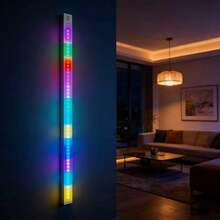 1 pieza Luz nocturna recargable por USB con sensor de movimiento y iluminación multicolor, adecuada para habitación, cocina, armario, escaleras, pasillo y gabinete, Tamaño: 50 cm/30 cm - Multicolor - Ver 12