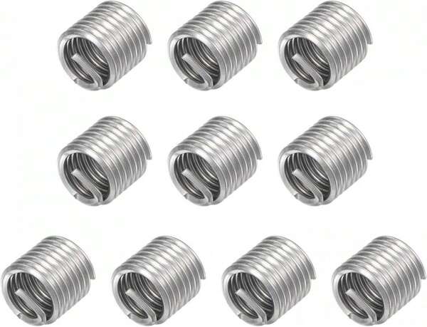 Uxcell Wire Thread Inserts 7\/16-14 UNC 1.5D 304 Stainless Steel Helical Type Coiled Wire Screw Repair Threaded Sleeve Steel Sheath 10pcs