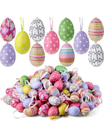 20/10pcs Easter Hanging Eggs, Colorful Easter Decorative Eggs, Bulk Paper Pulp Foam Easter Decorative Eggs, Easter Party Favors, Craft Eggs, Spring Home Decor, Easter Decorations, Room Decor, Tabletop Easter Decorations