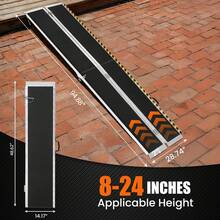 Rampa Plegable de Aluminio de 2.4 m y 800 lb de Capacidad, para Autos, Escaleras y Sillas de Ruedas - 8 pies - Ver 2