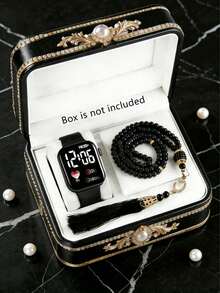 2/1pc Girl's Fashionable & Elegant LED Heart-Shaped Digital Display Electronic Watch, Suitable For Girls, Can Be Paired With Bracelets, Great Birthday/Holiday Gift For Girls, Ideal For Daily Occasions Like School, Parties, Travel. Also A Perfect Gift For Graduation Season, Ramadan, Valentine's Day. - Multicolor - View 14