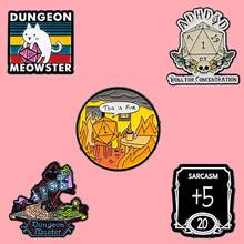 5pcs/Set Cute Enamel Pin Lapel Pins Badges On Backpack Women's Brooch Zinc Alloy Clothes Gift Jewelry Fashion Accessories - Black - View 3