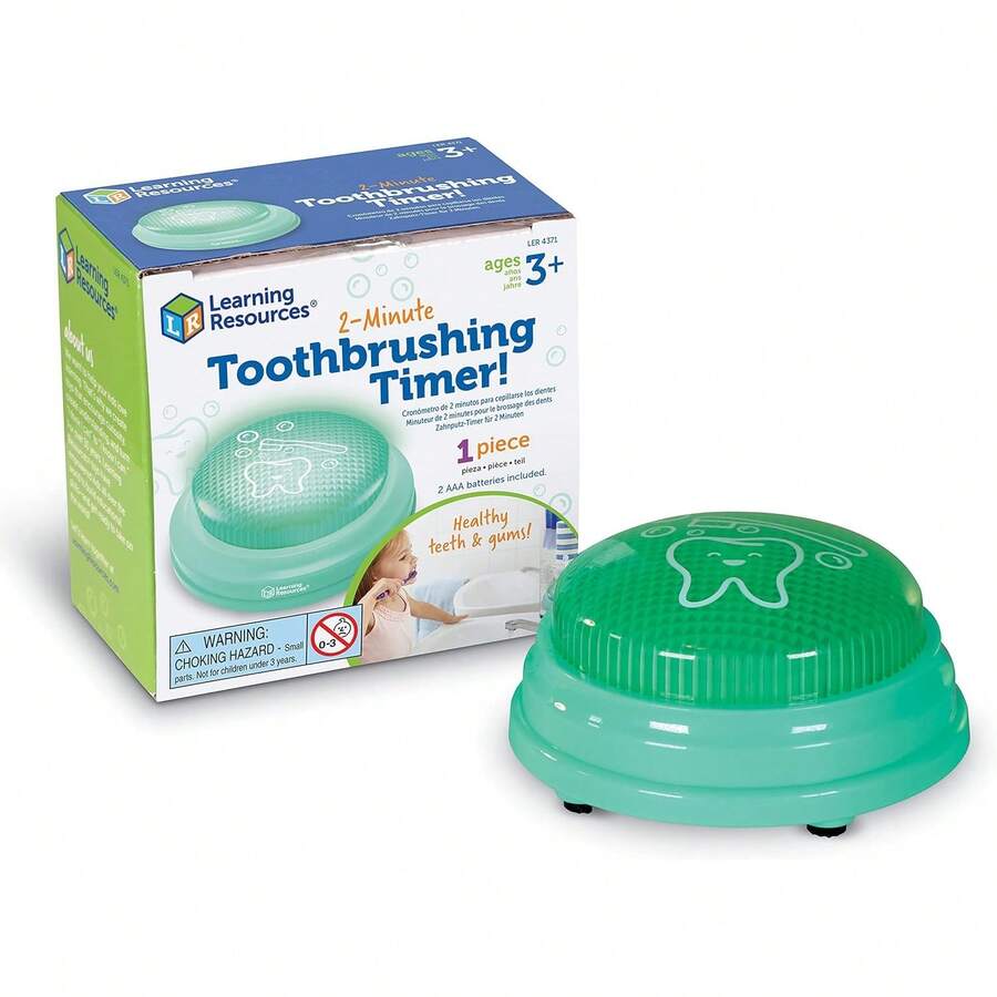 Learning Resources Temporizador de cepillado de dientes de 2 minutos, temporizador de baño para niños, temporizador para niños, 1 pieza, edad 3+ - 1 - Ver 1